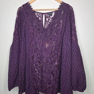 Torrid Deep Purple Lace Blouse